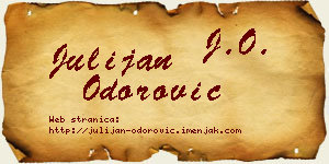 Julijan Odorović vizit kartica